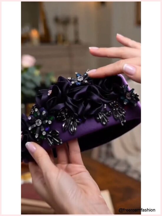 Wide Brim Derby Hat with Floral Accents for Church Weddings Party Events main image 5